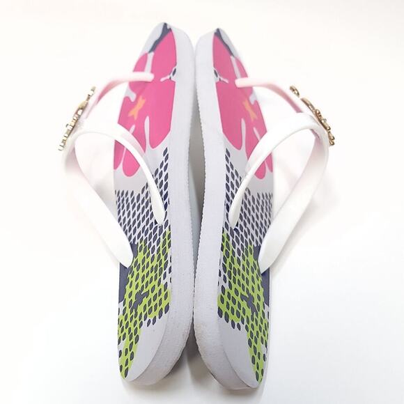 Aloha Island Womens Seahorse Summer Flip flop Size 9 / 10 Sandal White​ - Picture 6 of 10